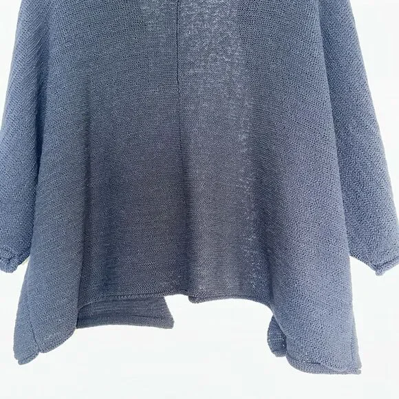 ANTHROPOLOGIE Cardigan Size OS Black Dolman Sleeve Open Knit AKEMI KIN Capsule - Picture 9 of 9